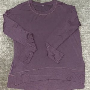 Athleta purple crew neck sweatshirt